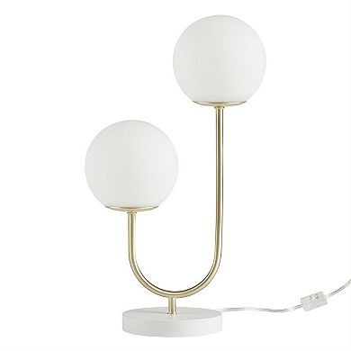 Metal 2-light Globe Table Lamp