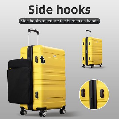 Luggage Sets Of 3, 20''24''28'' Expandable Hardshell Lightweight Spinner Wheels, Tsa Lock