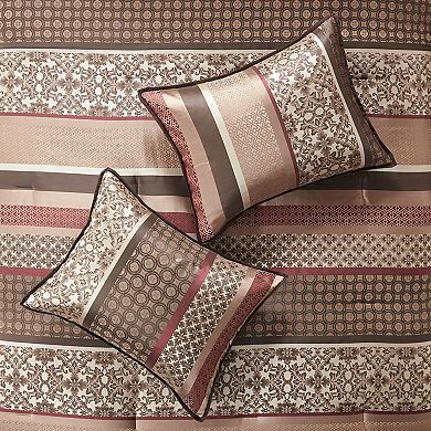 7-pc. Faux Silk Comforter Set with Shams and Throw Pillows, Queen Size