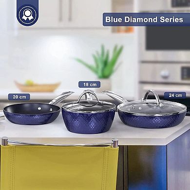 Nonstick Cookware Sets, 1.2 Quart Pot Saucepan With Ceramic Flying Cooking Pan Stock Pot