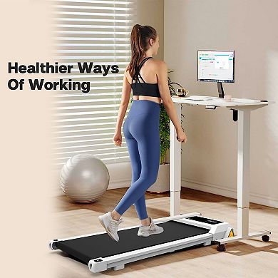 Quiet Portable Under Desk Walking Treadmill 2 In 1, Installation-free