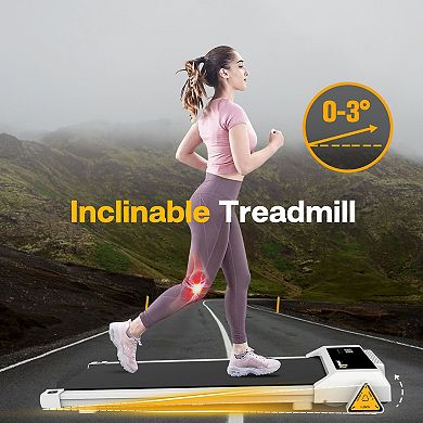 Quiet Portable Under Desk Walking Treadmill 2 In 1, Installation-free