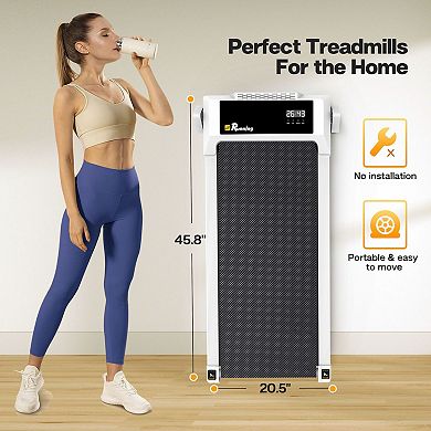 Quiet Portable Under Desk Walking Treadmill 2 In 1, Installation-free