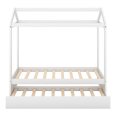 Merax House Bed With Trundle