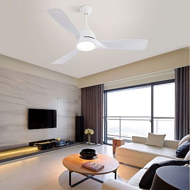 54“ Abs Ceiling Fan With 6 Speed Smart Remote Control Dimmable Reversible Dc Motor