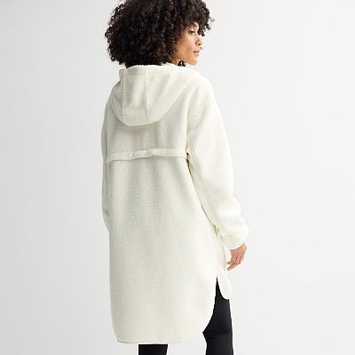 Women's FLX Long High Pile Mixed Media Hooded Jacket