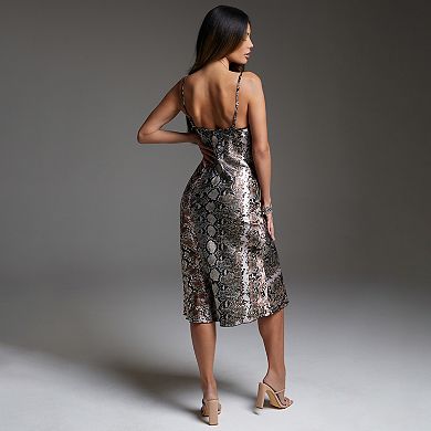 Women's bebe Satin Midi Slip Dress