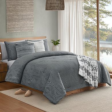 Bearpaw Carson Embossed Flannel Comforter Set with Shams