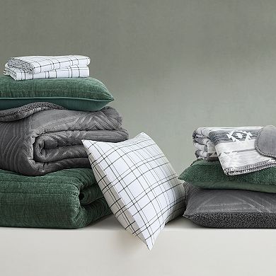 Bearpaw Carson Embossed Flannel Comforter Set with Shams