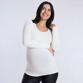 Maternity Motherhood® Square Neck Long Sleeve Tee