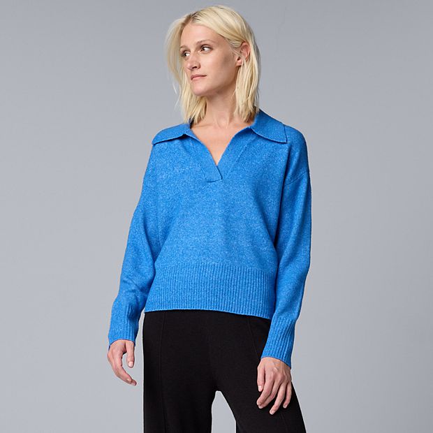 Petite Simply Vera Vera Wang Touch of Cashmere Pullover Sweater
