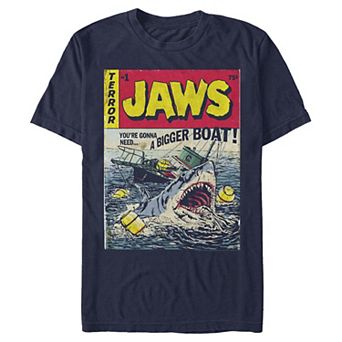 Men's Jaws Comic Book Cover Graphic Tee