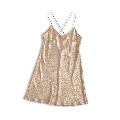Women's Lilac+London Satin Gold Chemise
