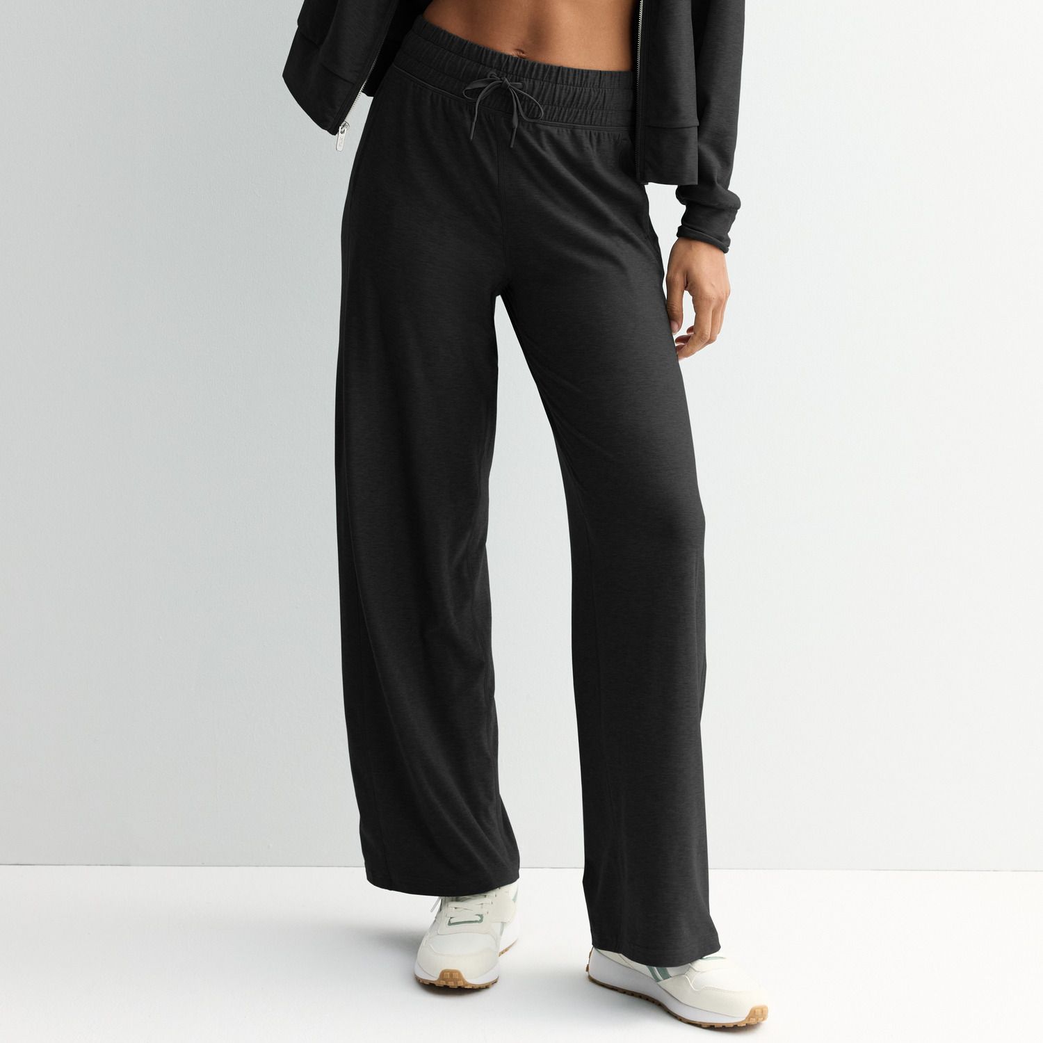 Женские брюки FLX High-Rise Wander Wide Leg, цвет: Чёрный меланжевый