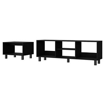 Hoven 2 pc Living Room Set With Tv Rack And Coffee Table