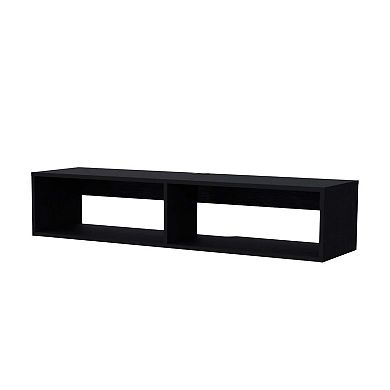 Yankton Floating Tv Stand With Spacious Shelves And Cable Management