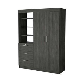 Tempe 3 Drawers Armoire, 3 tier Shelf, 2-door