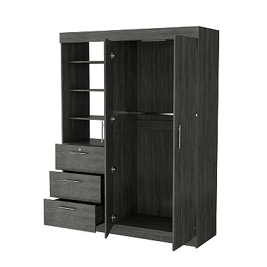 Tempe 3 Drawers Armoire, 3-tier Shelf, 2-door