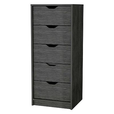 white christmas dresses Dillon 5 Narrow Drawer Dresser, Tall Chest Of Drawers Gray Bedroom Con main image 1