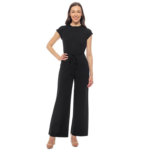 Women's Isaac Mizrahi Ruffle Scuba Crepe Jumpsuit
