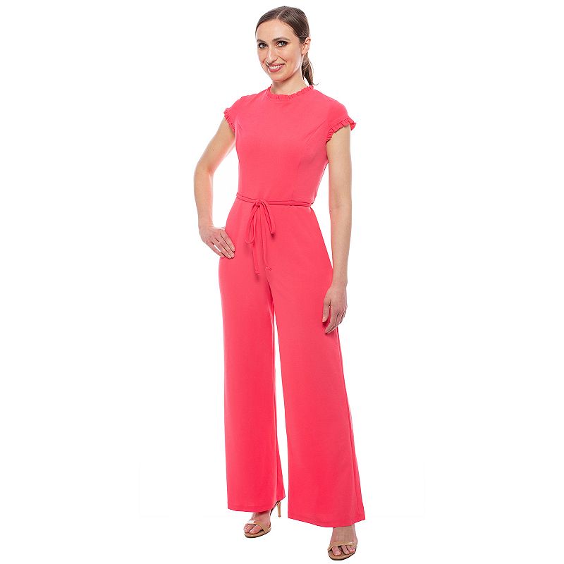 Women's Isaac Mizrahi Ruffle Scuba Crepe Jumpsuit