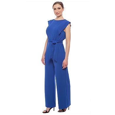 Women's Isaac Mizrahi Scallop Scuba Crepe Jumpsuit
