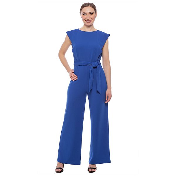 Women's Isaac Mizrahi Scallop Scuba Crepe Jumpsuit