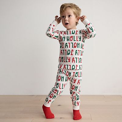 Baby Carter's 2-Piece Holiday Holly Jolly Thermal Pajama Top