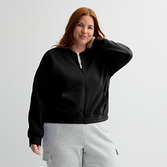 Plus Size Tek Gear® Ultrasoft Cropped Bomber Jacket