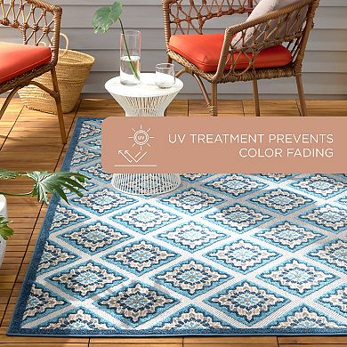 Town and Country Everyday Brooks Retro Geo Indoor Outdoor Area Rug