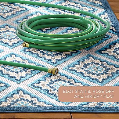 Town and Country Everyday Brooks Retro Geo Indoor Outdoor Area Rug