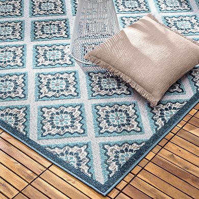 Town and Country Everyday Brooks Retro Geo Indoor Outdoor Area Rug