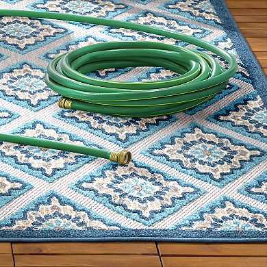 Town and Country Everyday Brooks Retro Geo Indoor Outdoor Area Rug