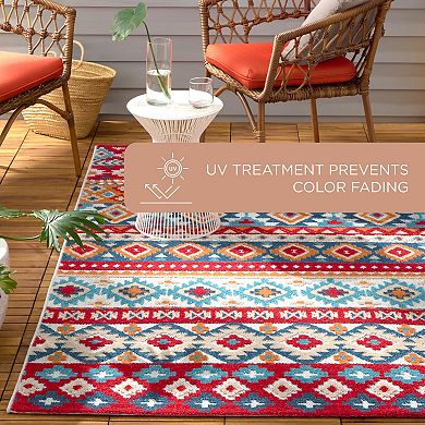 Town & Country Everyday Dahlia Southwestern Stripe Indoor Outdoor Area Rug