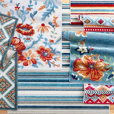 Town & Country Everyday Dahlia Southwestern Stripe Indoor Outdoor Area Rug