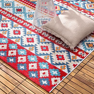 Town & Country Everyday Dahlia Southwestern Stripe Indoor Outdoor Area Rug