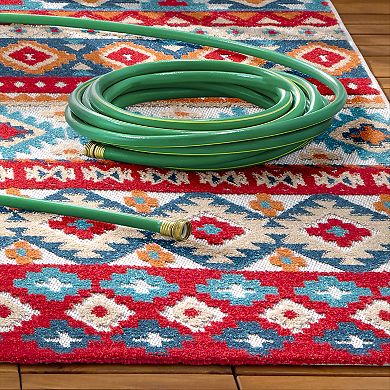 Town & Country Everyday Dahlia Southwestern Stripe Indoor Outdoor Area Rug
