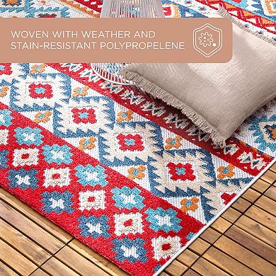 Town & Country Everyday Dahlia Southwestern Stripe Indoor Outdoor Area Rug