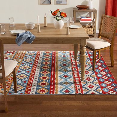 Town & Country Everyday Dahlia Southwestern Stripe Indoor Outdoor Area Rug