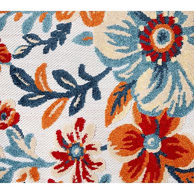 Town & Country Everyday Hibiscus Bloom Modern Floral Indoor Outdoor Area Rug