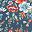 Light Blue Red Ivory