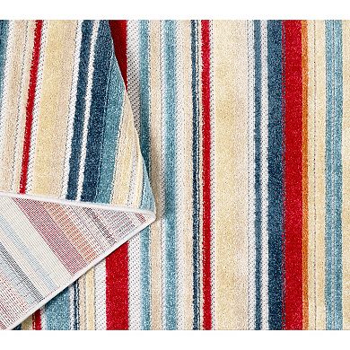 Town & Country Everyday Rio Multicolor Stripe Indoor Outdoor Area Rug