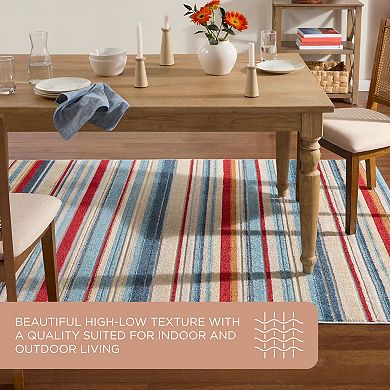 Town & Country Everyday Rio Multicolor Stripe Indoor Outdoor Area Rug