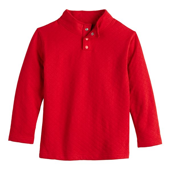 Boys 4-8 Jumping Beans® Quilted Quarter Snap Sweater - Cherry Rose (4)