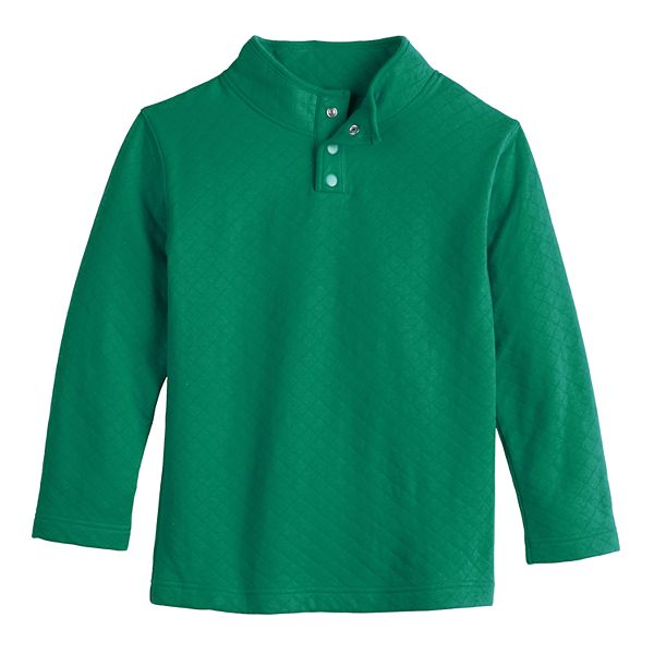 Boys 4-8 Jumping Beans® Quilted Quarter Snap Sweater - Grenada Green (4)