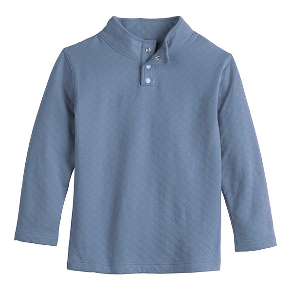 Boys 4-8 Jumping Beans® Quilted Quarter Snap Sweater - Hamilton Gray (4)