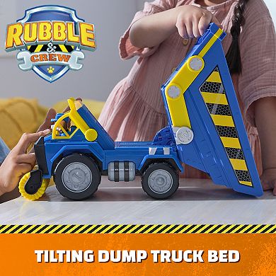 Paw Patrol Rubble & Crew Bark Yard Deluxe Dump Truck Construction Vehicle