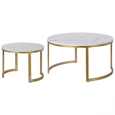 Finley & Sloane Mitera Round Nested Coffee Table Set