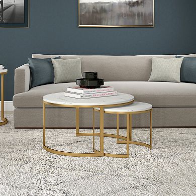 Finley & Sloane Mitera Round Nested Coffee Table Set