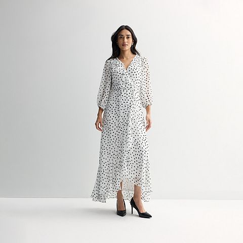 Женские платья Maison Women's Maison Tara Ruffle Trim Faux-Wrap Maxi